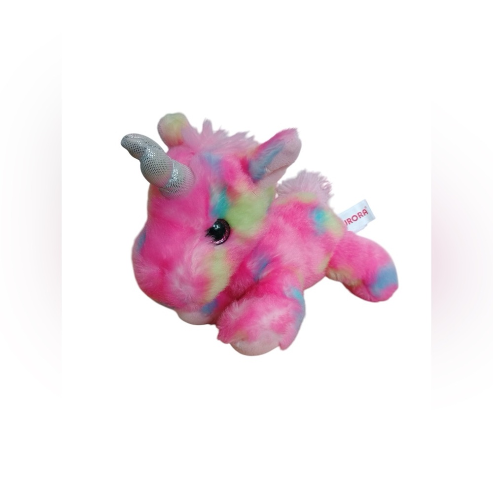 Aurora Jellyroll Pink Unicorn Pastel Pony Plush 6" Stuffed Toy Lovey
